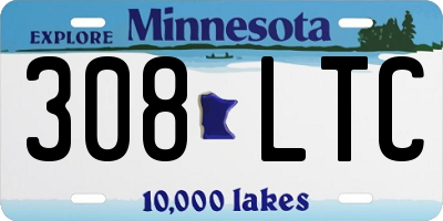MN license plate 308LTC