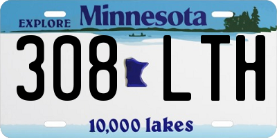 MN license plate 308LTH