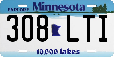 MN license plate 308LTI