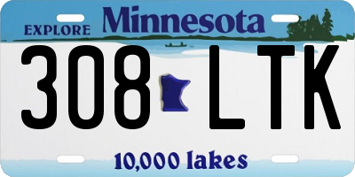 MN license plate 308LTK