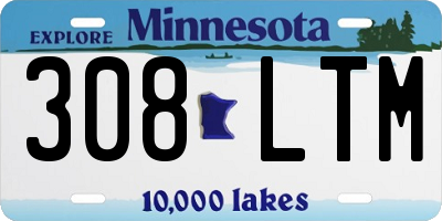 MN license plate 308LTM