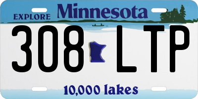 MN license plate 308LTP