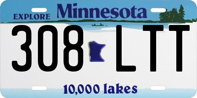 MN license plate 308LTT