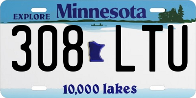 MN license plate 308LTU