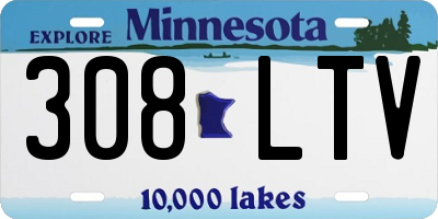 MN license plate 308LTV