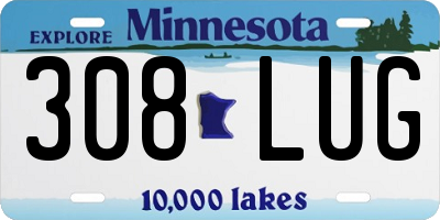 MN license plate 308LUG
