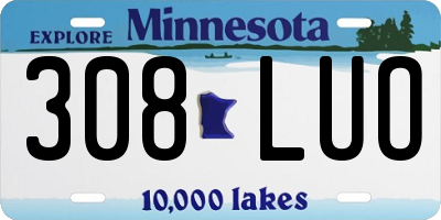 MN license plate 308LUO