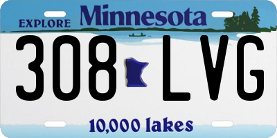 MN license plate 308LVG