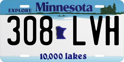 MN license plate 308LVH