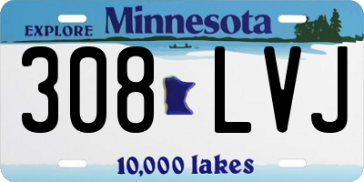 MN license plate 308LVJ