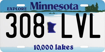 MN license plate 308LVL