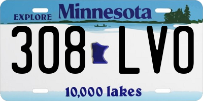 MN license plate 308LVO