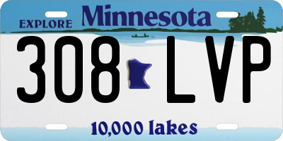 MN license plate 308LVP