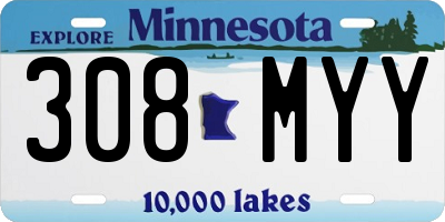 MN license plate 308MYY
