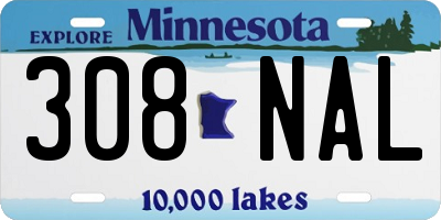 MN license plate 308NAL