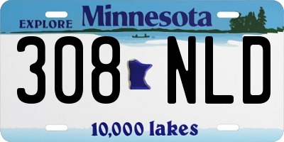 MN license plate 308NLD