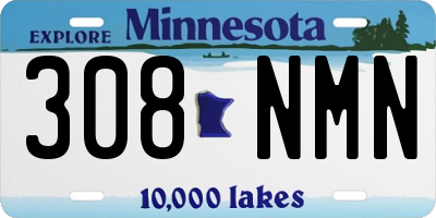MN license plate 308NMN