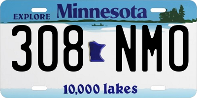 MN license plate 308NMO