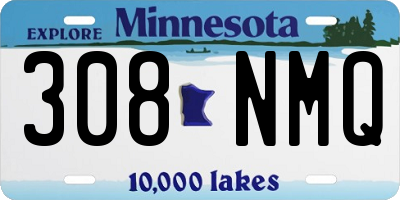 MN license plate 308NMQ