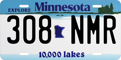 MN license plate 308NMR