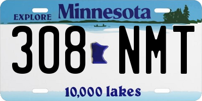 MN license plate 308NMT