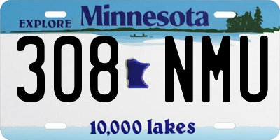 MN license plate 308NMU