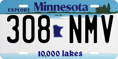 MN license plate 308NMV