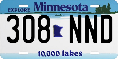 MN license plate 308NND