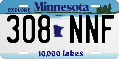 MN license plate 308NNF