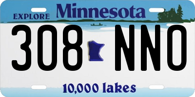 MN license plate 308NNO