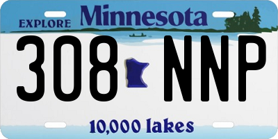 MN license plate 308NNP