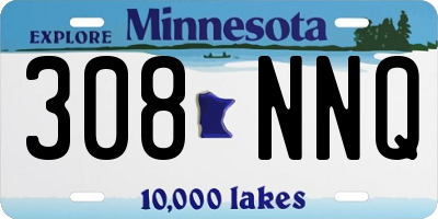 MN license plate 308NNQ