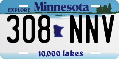MN license plate 308NNV