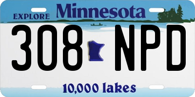 MN license plate 308NPD