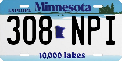 MN license plate 308NPI