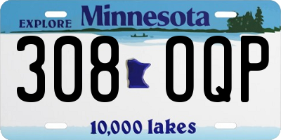 MN license plate 308OQP