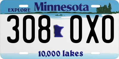 MN license plate 308OXO