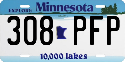 MN license plate 308PFP