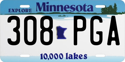 MN license plate 308PGA