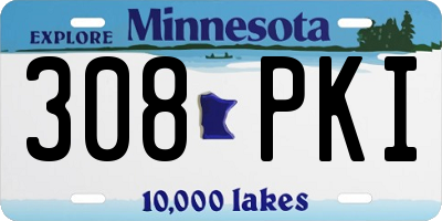 MN license plate 308PKI
