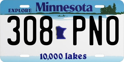 MN license plate 308PNO