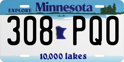 MN license plate 308PQO