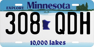 MN license plate 308QDH