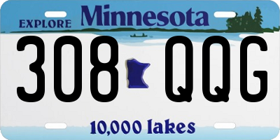 MN license plate 308QQG