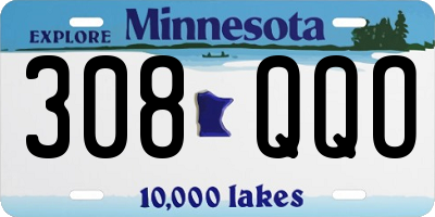 MN license plate 308QQO