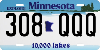 MN license plate 308QQQ