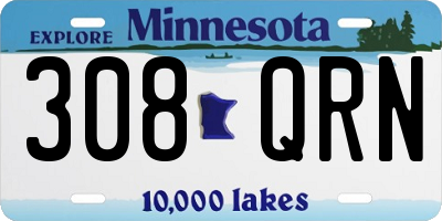 MN license plate 308QRN