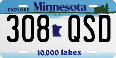 MN license plate 308QSD