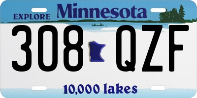 MN license plate 308QZF