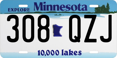 MN license plate 308QZJ